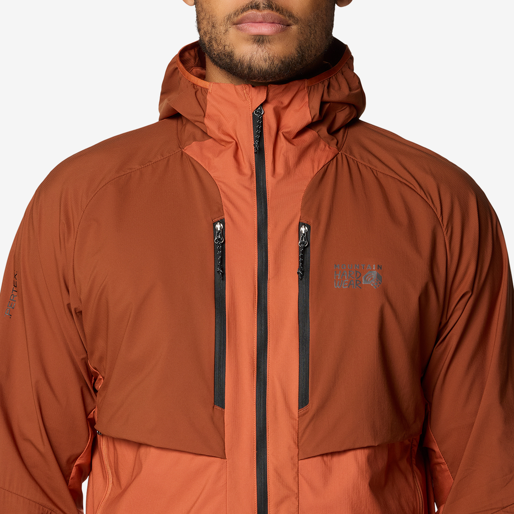 Mountain Hardwear M Kor AirShell™ Hybrid Hooded Jacket in BRAUN