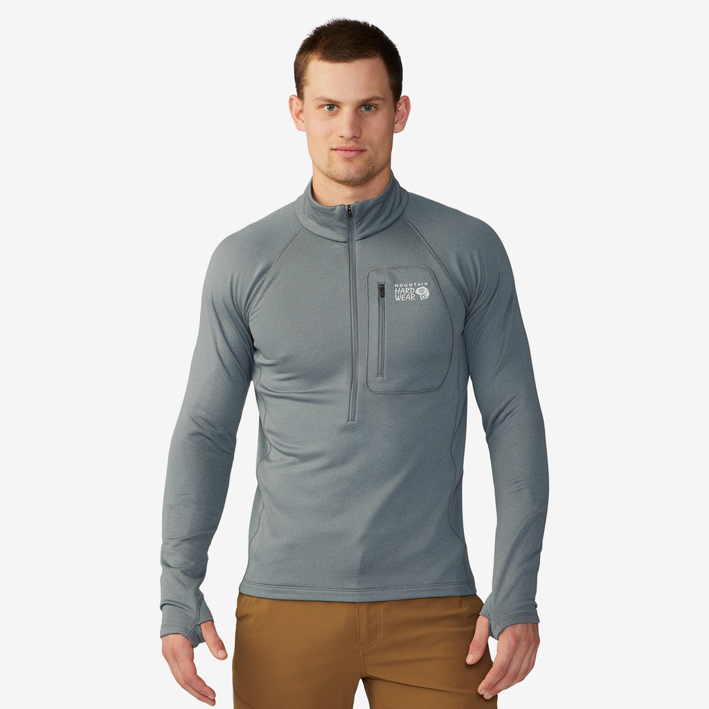Mountain Hardwear M Glacial Trail 1/4 Zip in GRAU