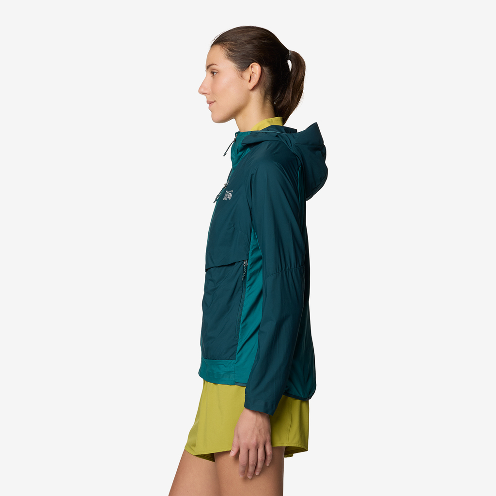Mountain Hardwear W Kor AirShell™ Hybrid Hooded Jacket in GRÜN