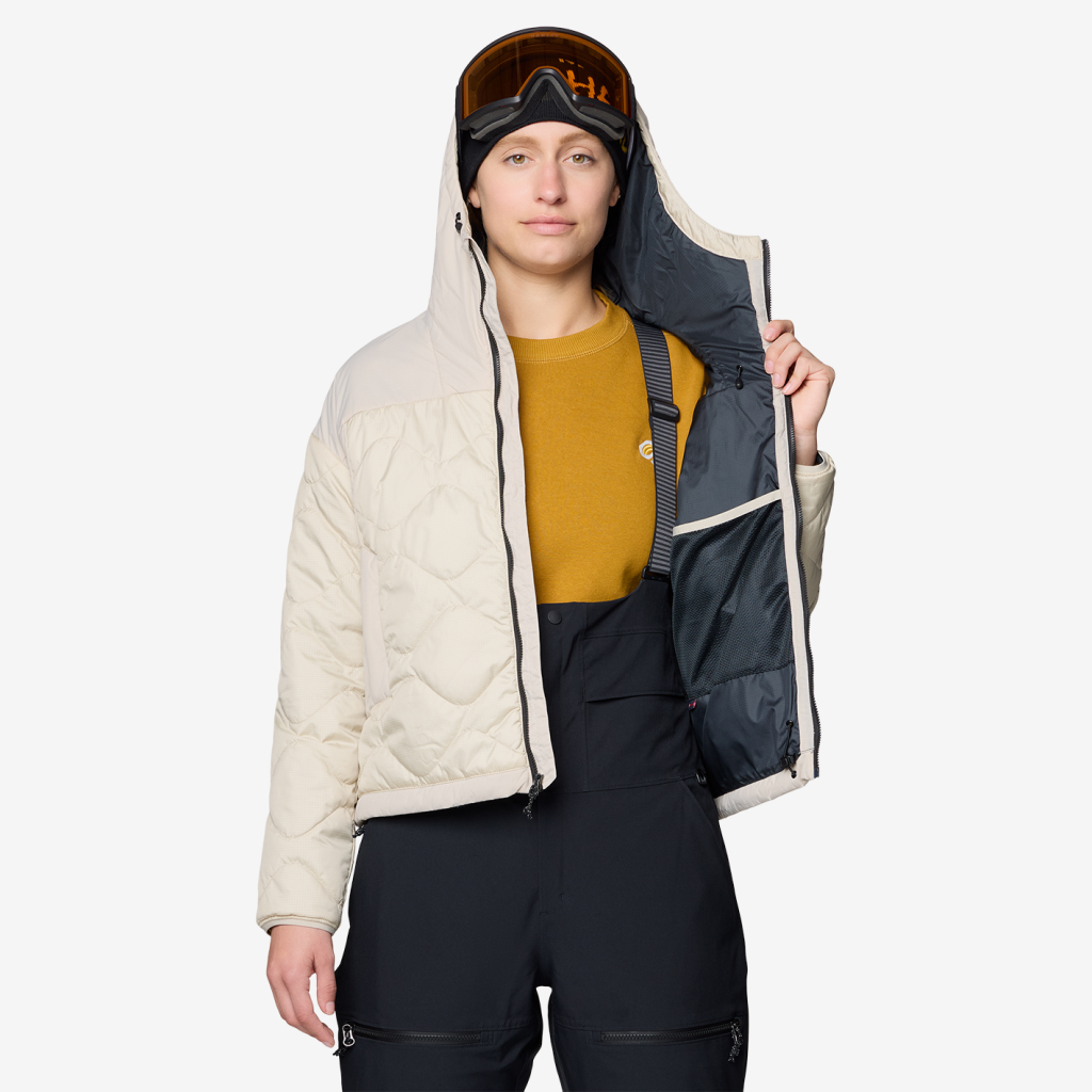 Mountain Hardwear W Après Pro™ Insulated Hooded Jacket in BEIGE