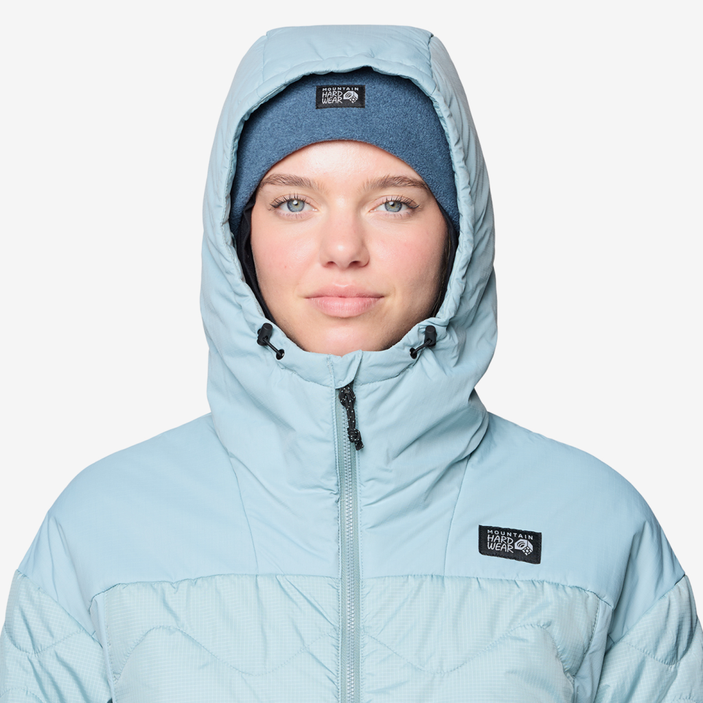 Mountain Hardwear W Après Pro™ Insulated Hooded Jacket in BLAU