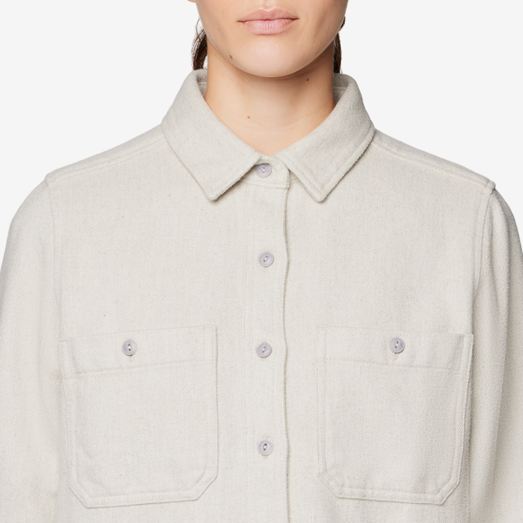 Mountain Hardwear W Plusher™ Long Sleeve Shirt in BEIGE