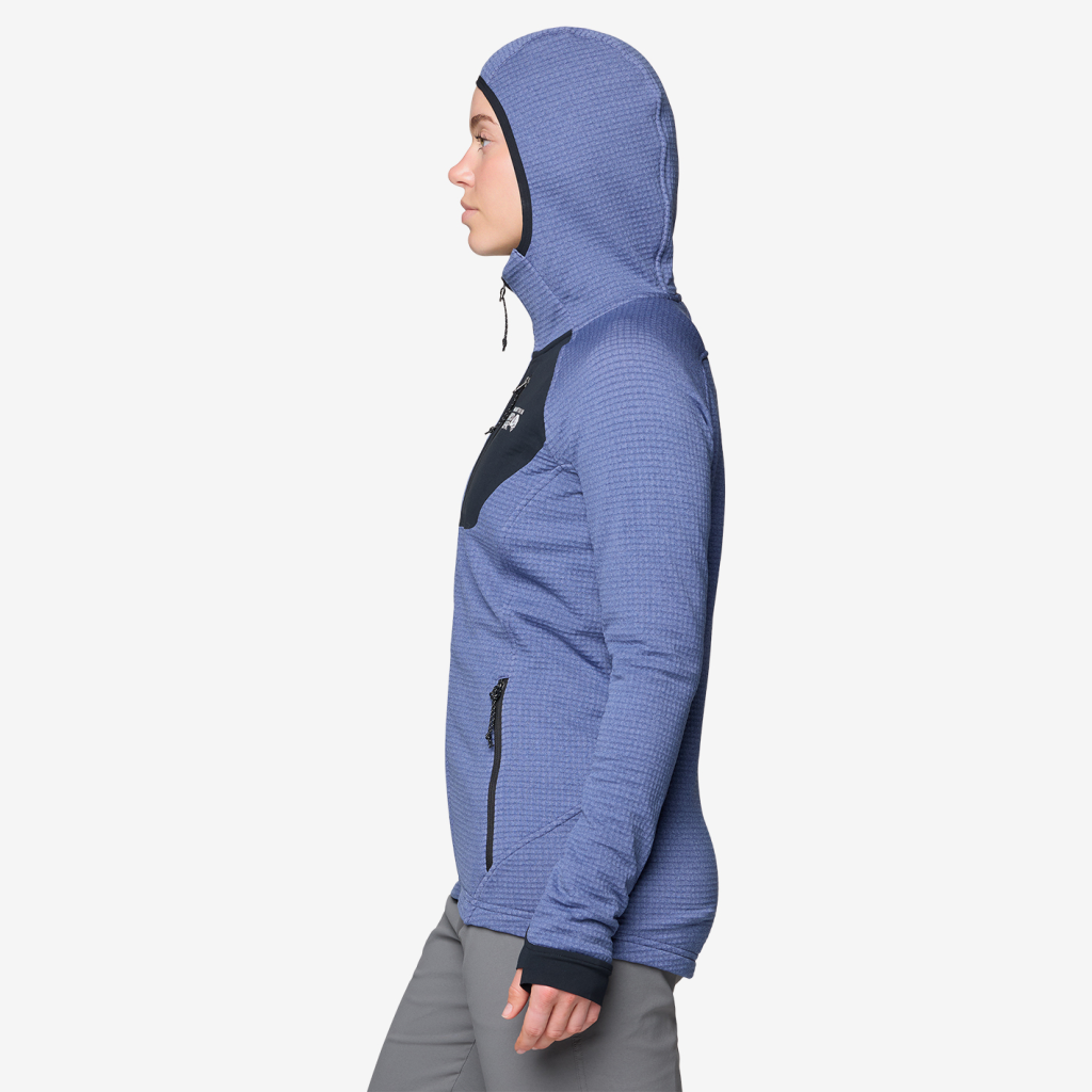 Mountain Hardwear W Polartec® Power Grid™ Full Zip Hoody in SCHWARZ
