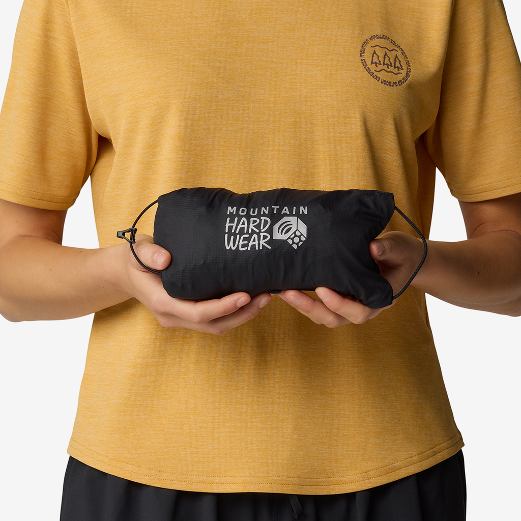 Mountain Hardwear W Kor AirShell™ Hybrid Hooded Jacket in SCHWARZ