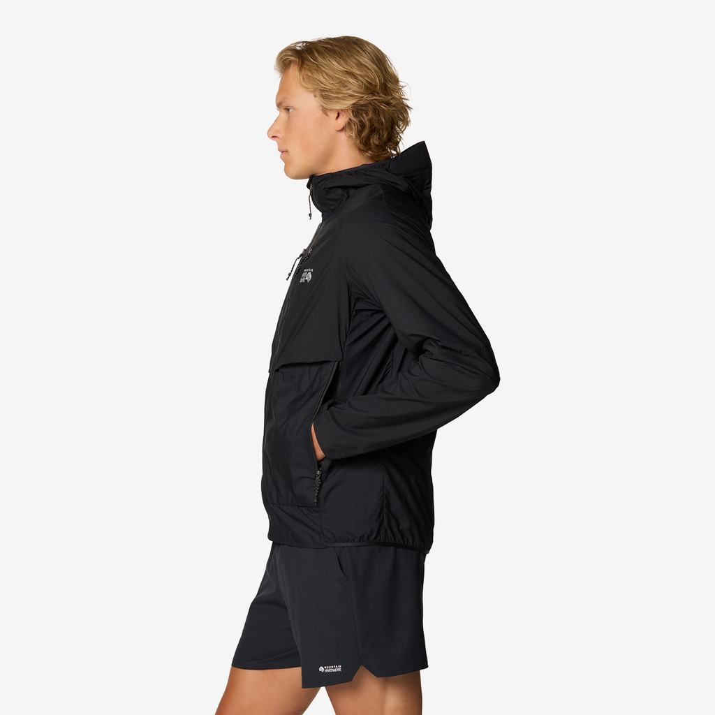 Mountain Hardwear M Kor AirShell™ Hybrid Hooded Jacket in SCHWARZ