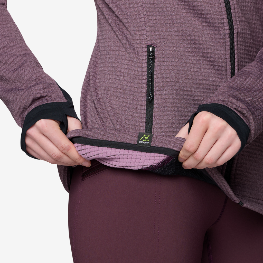 Mountain Hardwear W Polartec® Power Grid™ Full Zip Hoody in SCHWARZ