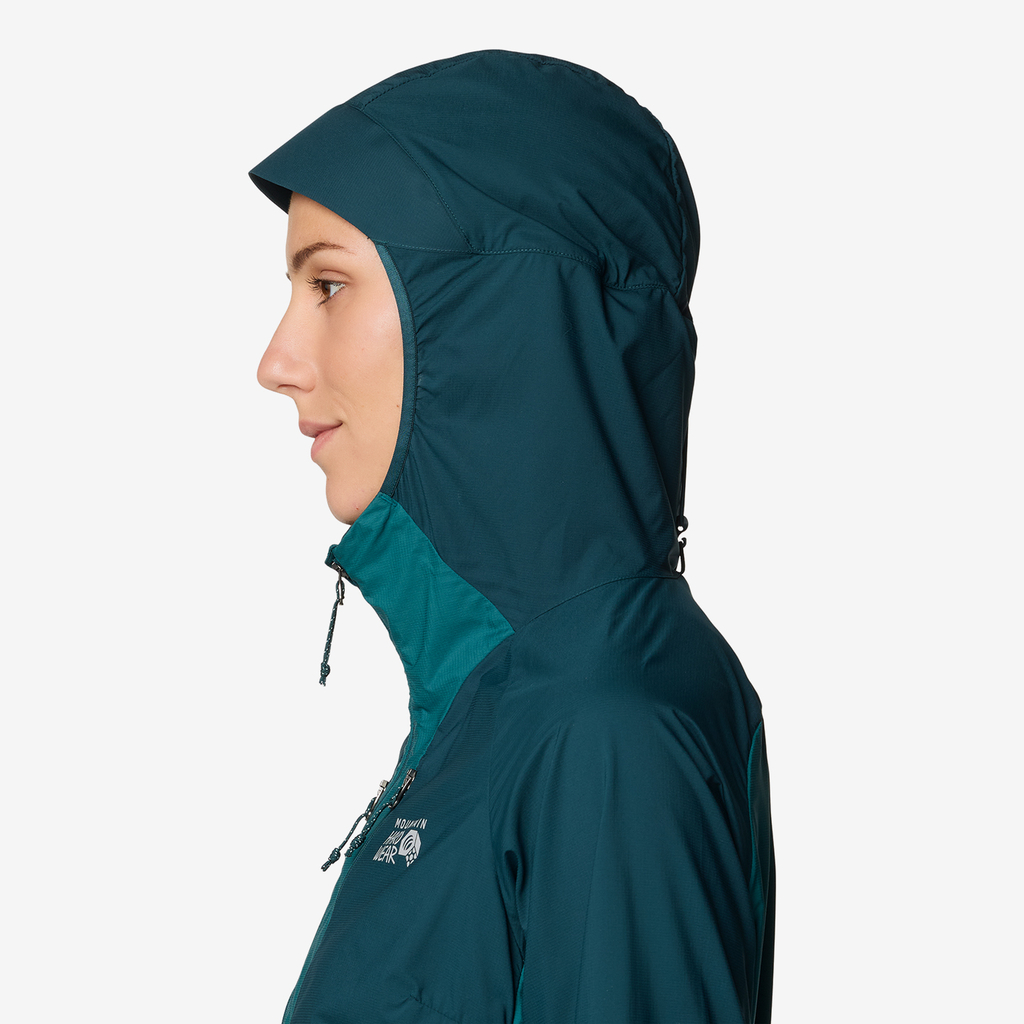 Mountain Hardwear W Kor AirShell™ Hybrid Hooded Jacket in GRÜN