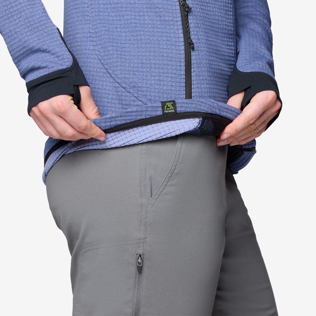 Mountain Hardwear W Polartec® Power Grid™ Full Zip Hoody in SCHWARZ