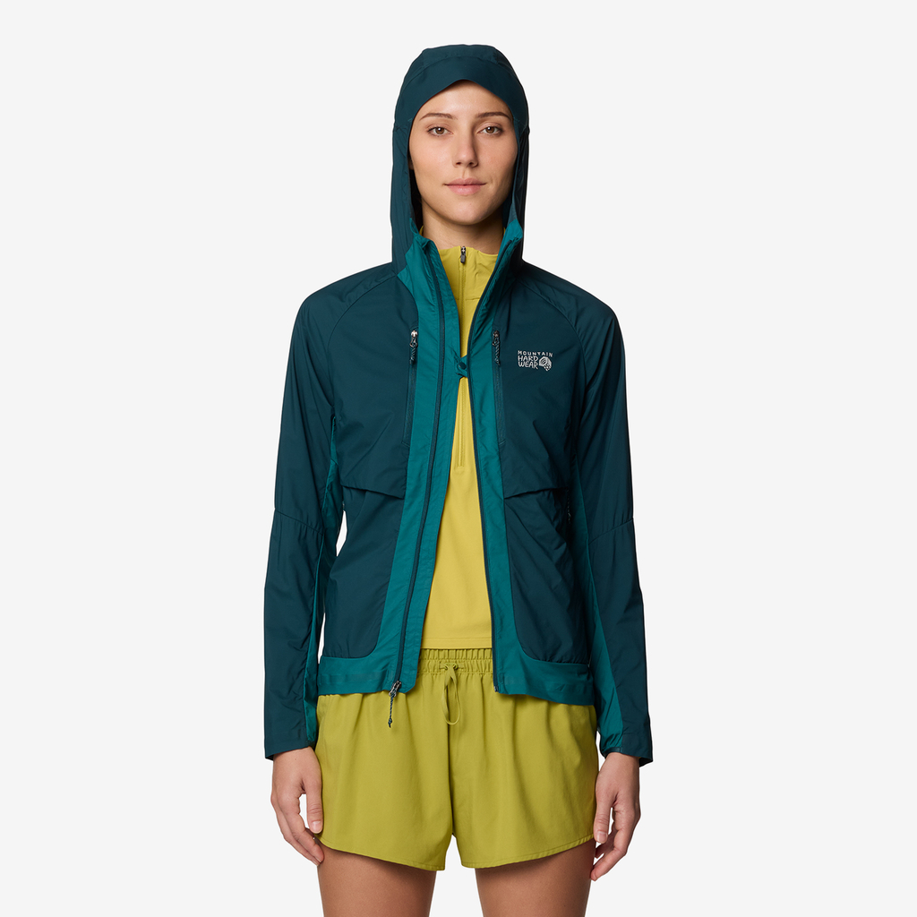 Mountain Hardwear W Kor AirShell™ Hybrid Hooded Jacket in GRÜN