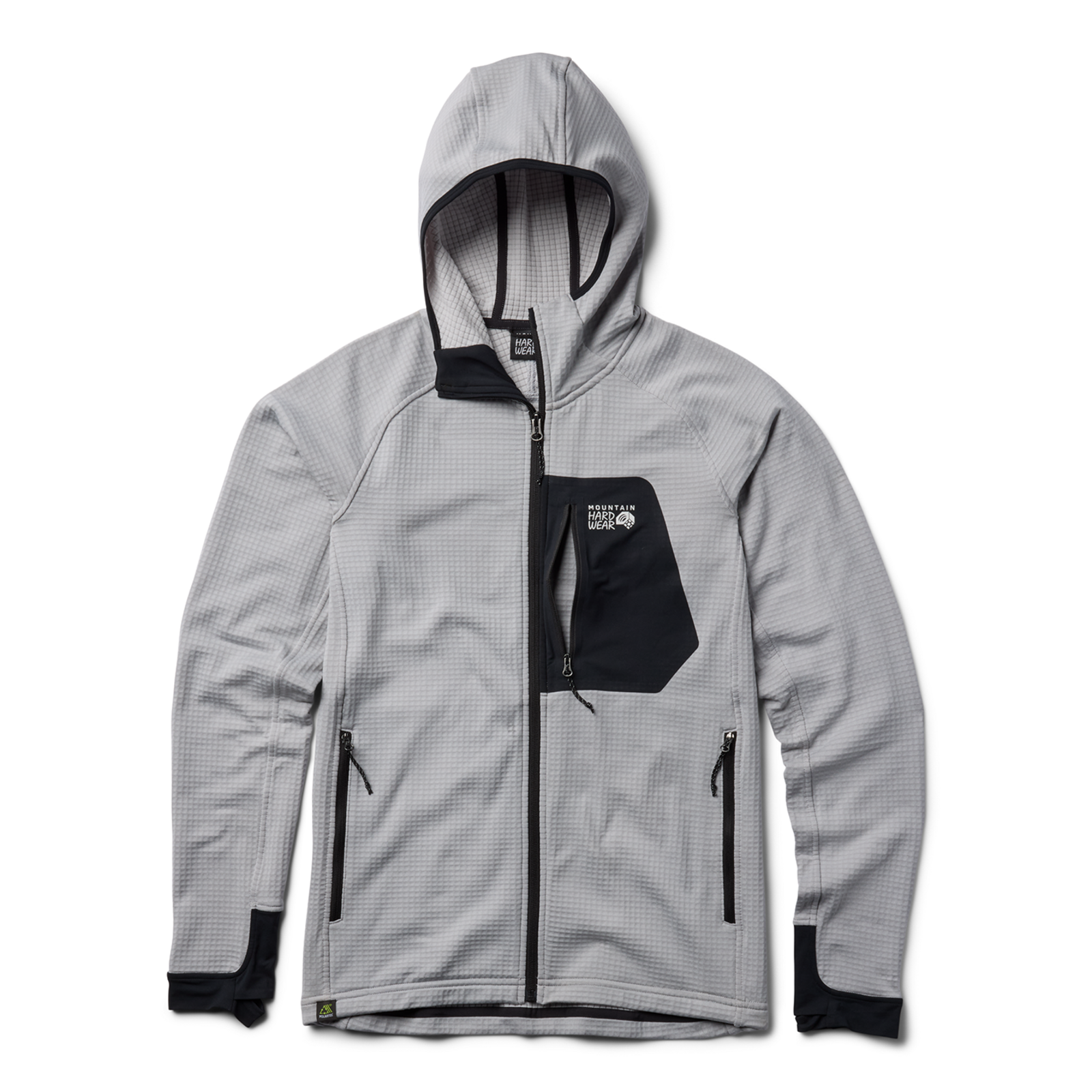 Mountain Hardwear M Polartec® Power Grid™ Full Zip Hoody in GRAU