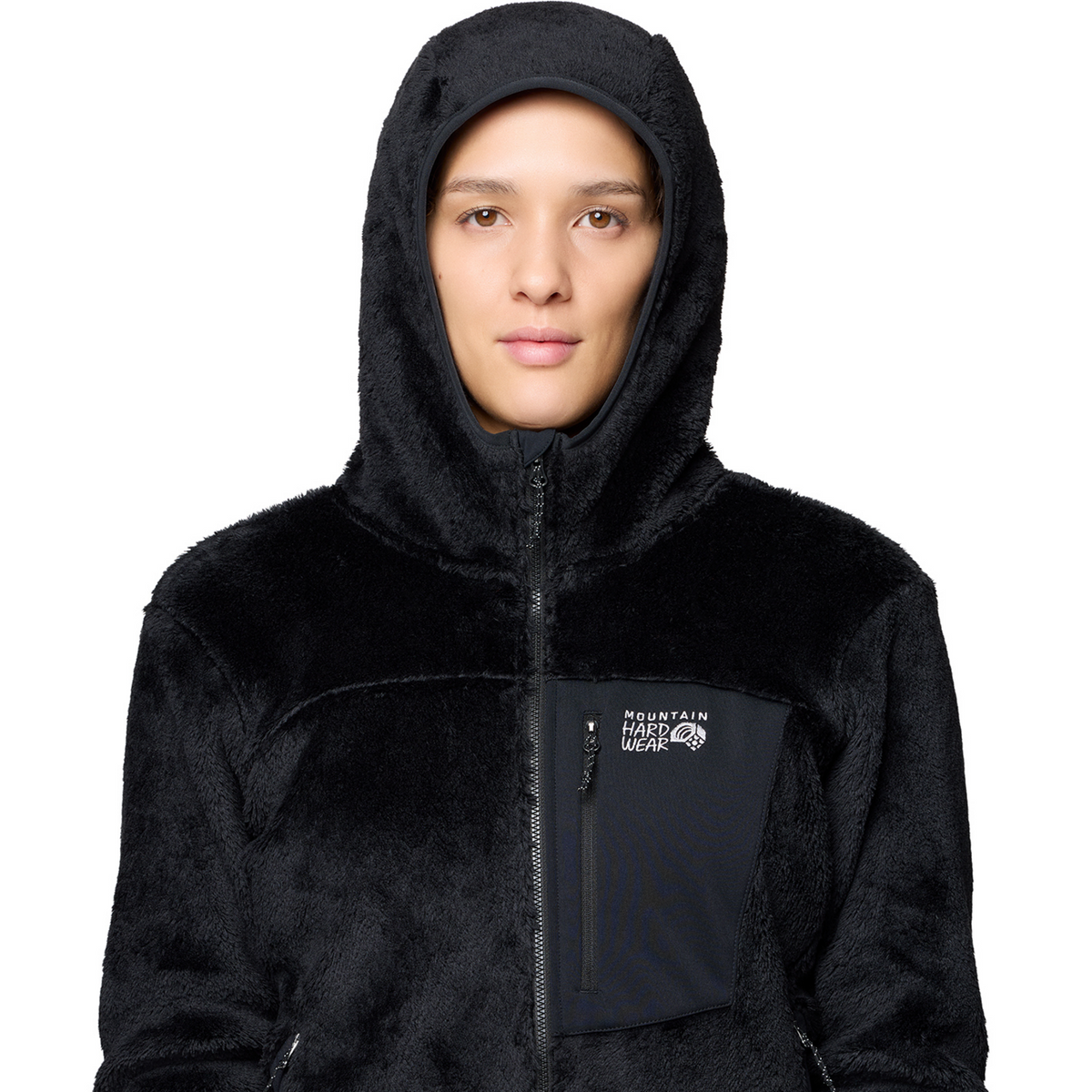 Mountain Hardwear W Polartec® High Loft™ Hooded Jacket in SCHWARZ