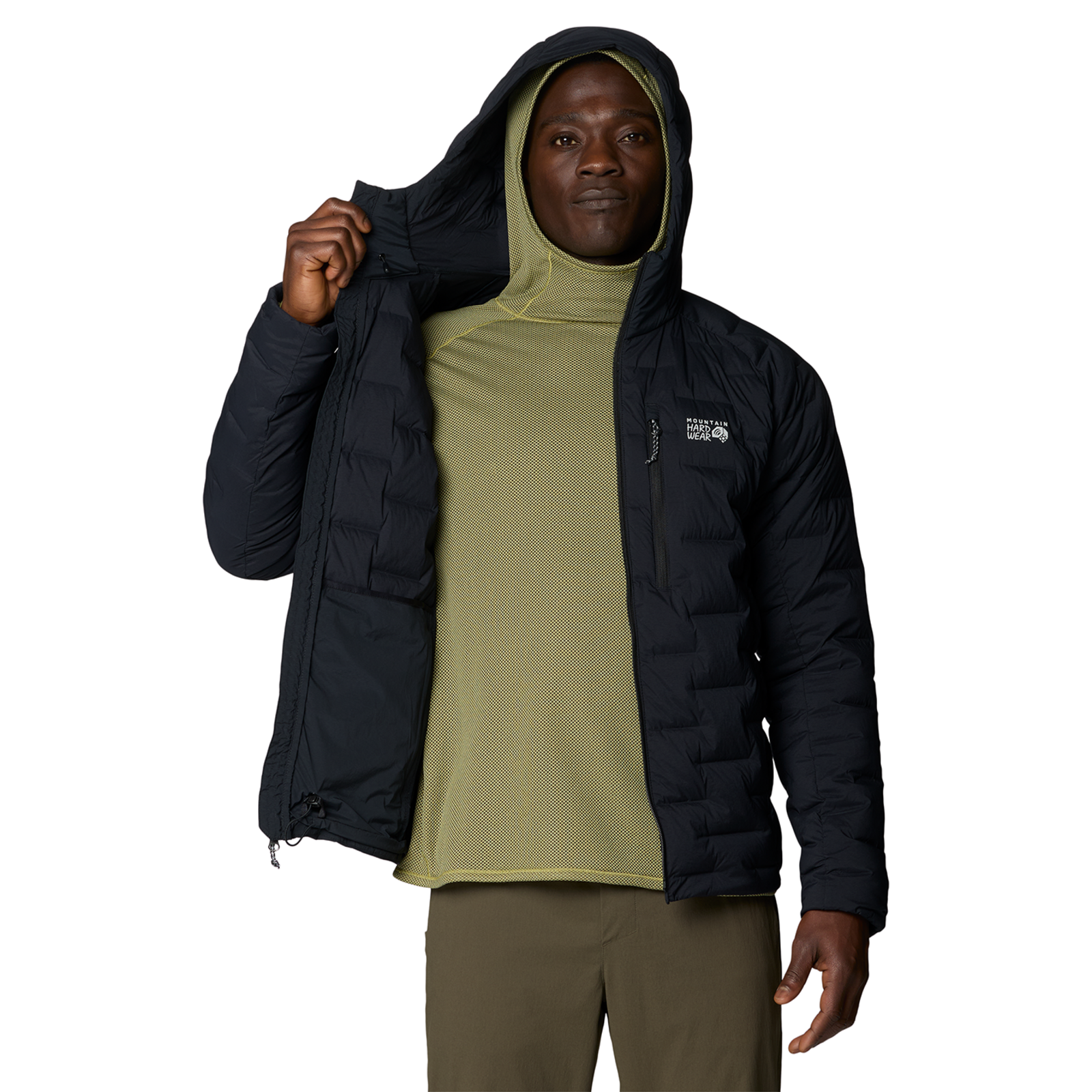 Mountain Hardwear M Stretchdown™ Hooded Jacket in SCHWARZ