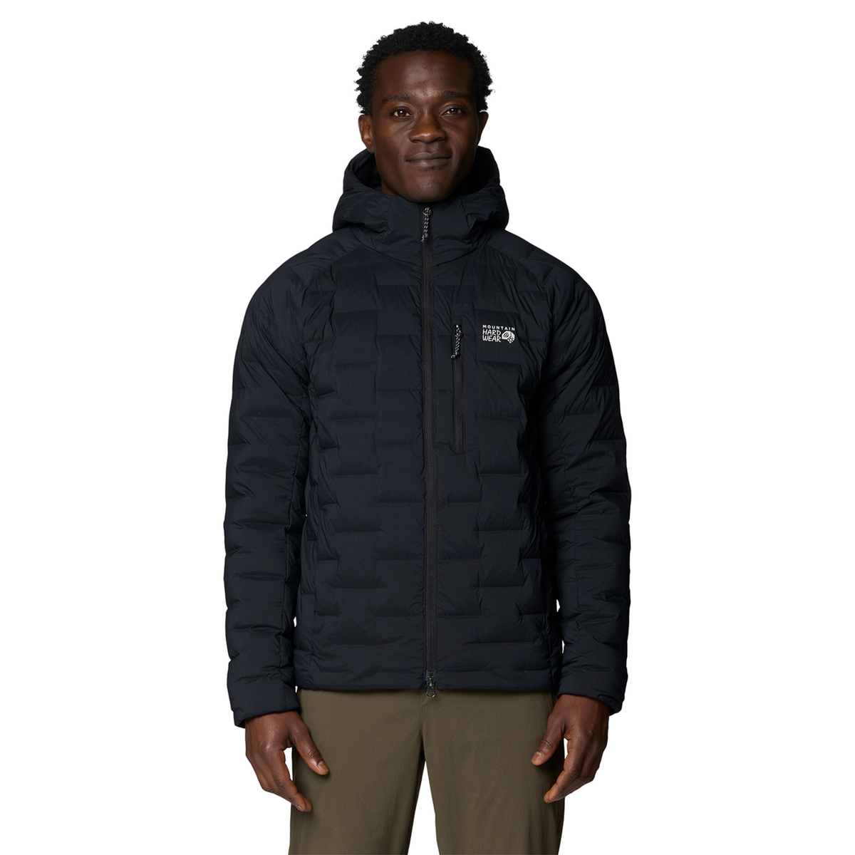 Mountain Hardwear M Stretchdown™ Hooded Jacket in SCHWARZ