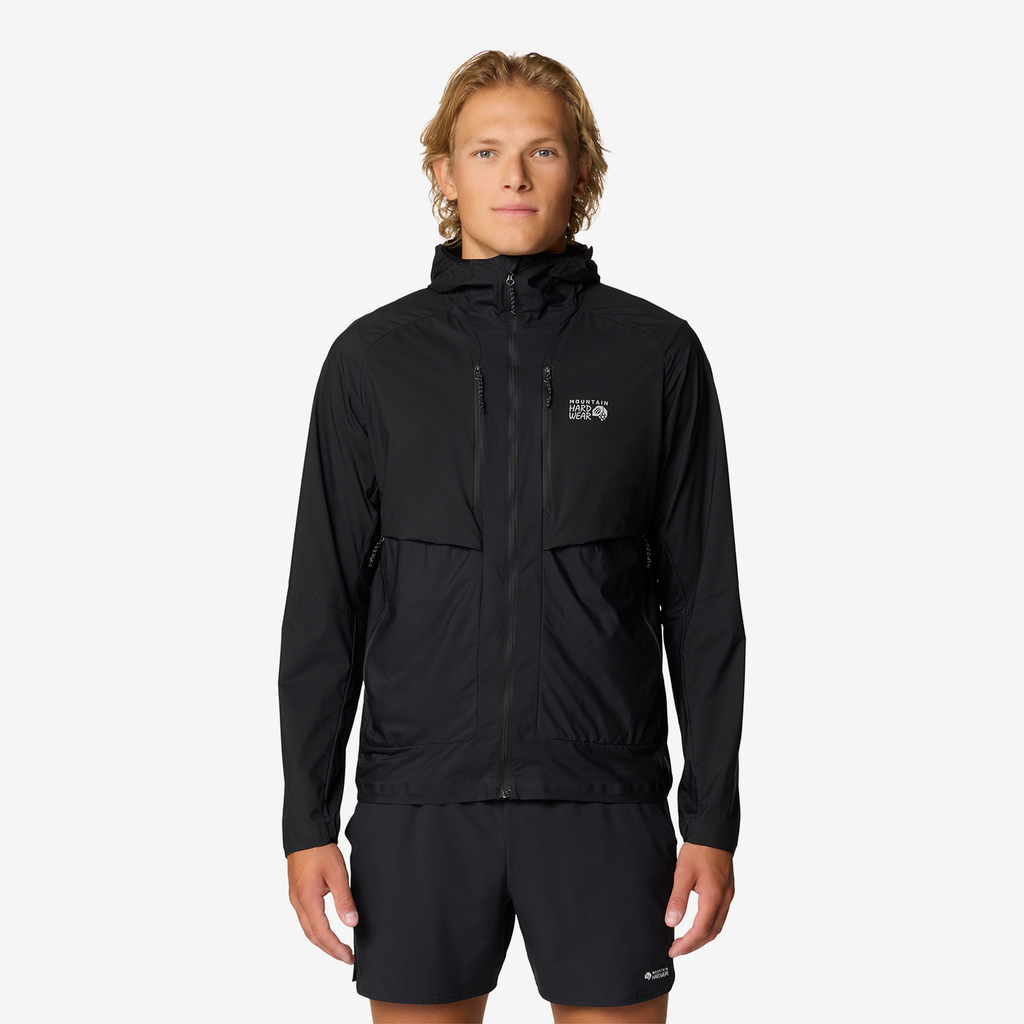 Mountain Hardwear M Kor AirShell™ Hybrid Hooded Jacket in SCHWARZ