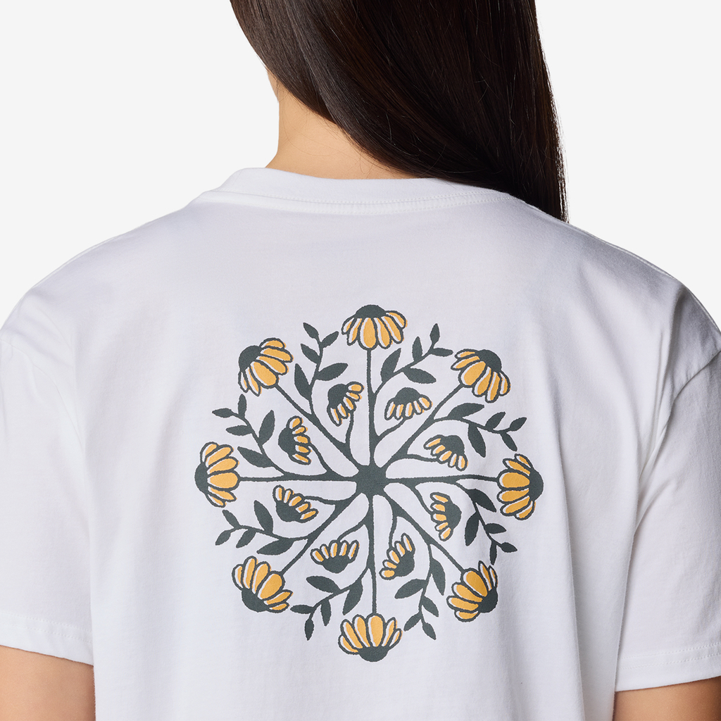 Mountain Hardwear W Seek Floral Boxy Crop Short Sleeve in WEISS