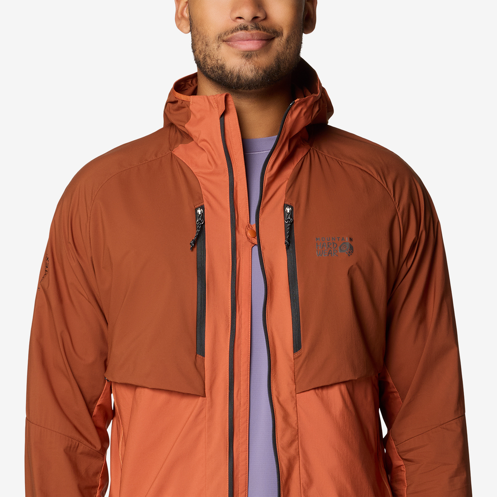 Mountain Hardwear M Kor AirShell™ Hybrid Hooded Jacket in BRAUN