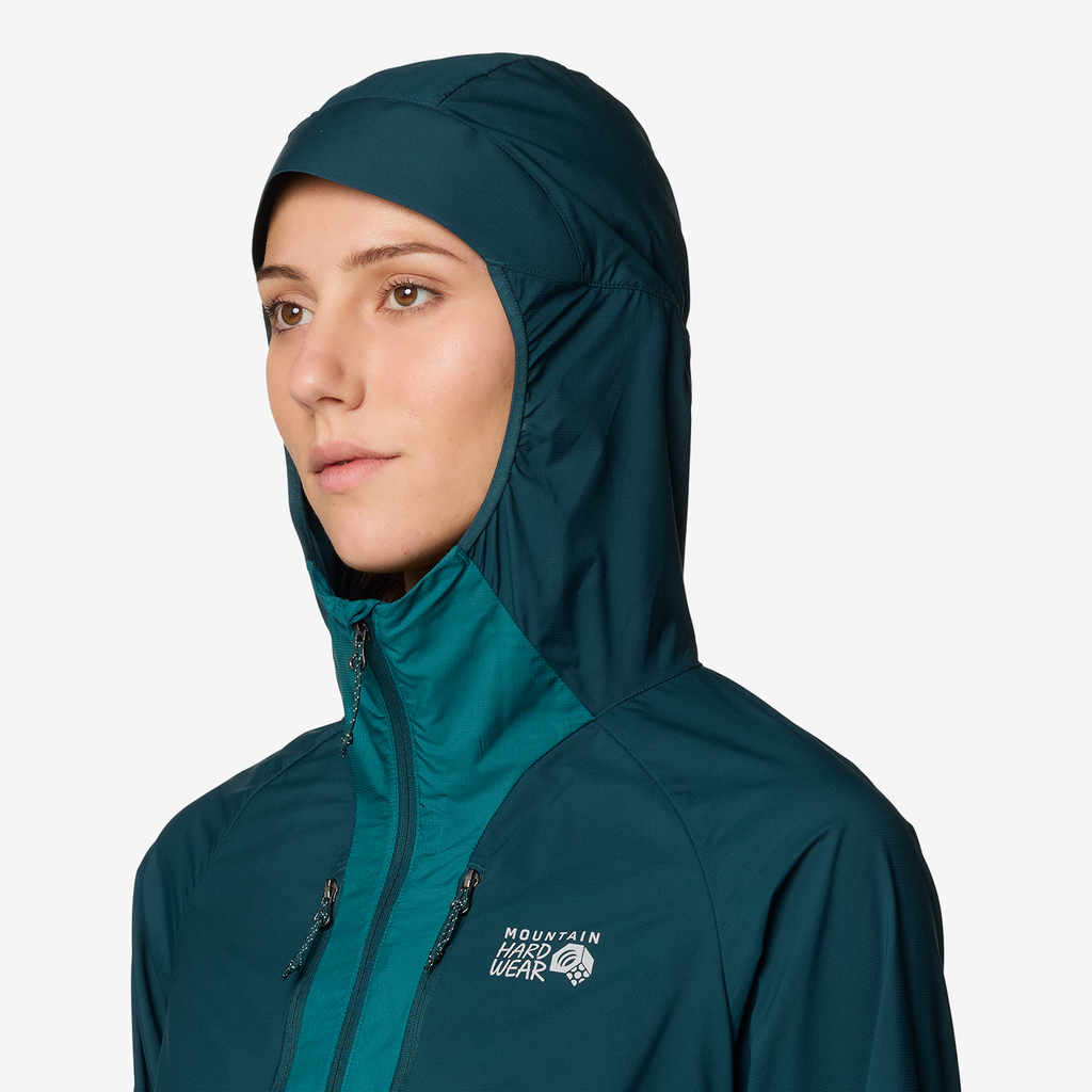 Mountain Hardwear W Kor AirShell™ Hybrid Hooded Jacket in GRÜN