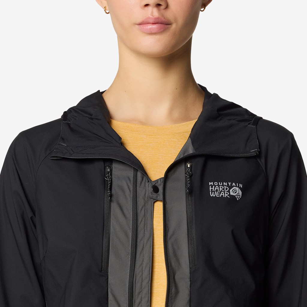 Mountain Hardwear W Kor AirShell™ Hybrid Hooded Jacket in SCHWARZ