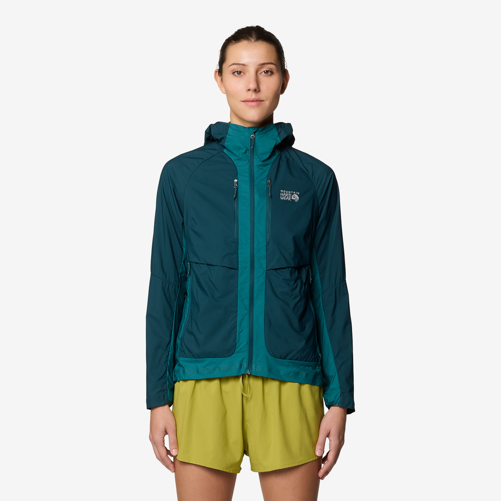 Mountain Hardwear W Kor AirShell™ Hybrid Hooded Jacket in GRÜN
