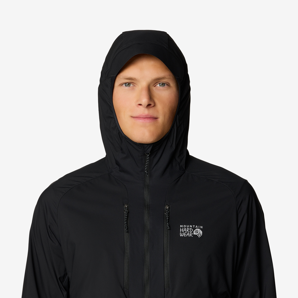Mountain Hardwear M Kor AirShell™ Hybrid Hooded Jacket in SCHWARZ