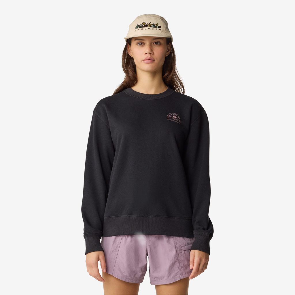 Mountain Hardwear W Seek Floral™ Pullover Crew in SCHWARZ