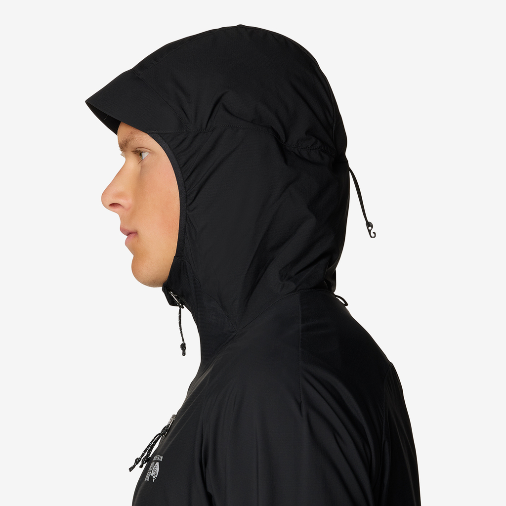 Mountain Hardwear M Kor AirShell™ Hybrid Hooded Jacket in SCHWARZ