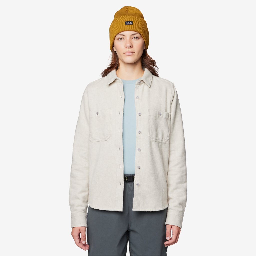 Mountain Hardwear W Plusher™ Long Sleeve Shirt in BEIGE