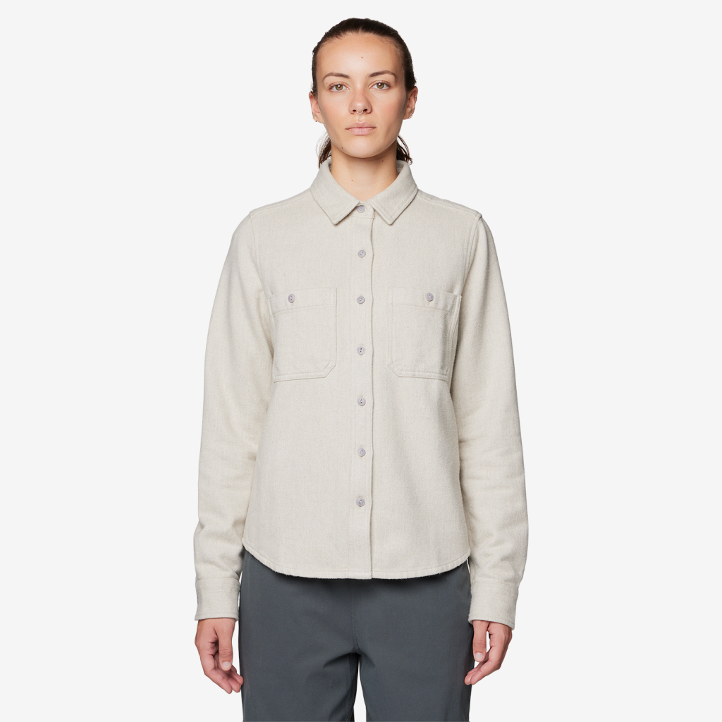 Mountain Hardwear W Plusher™ Long Sleeve Shirt in BEIGE