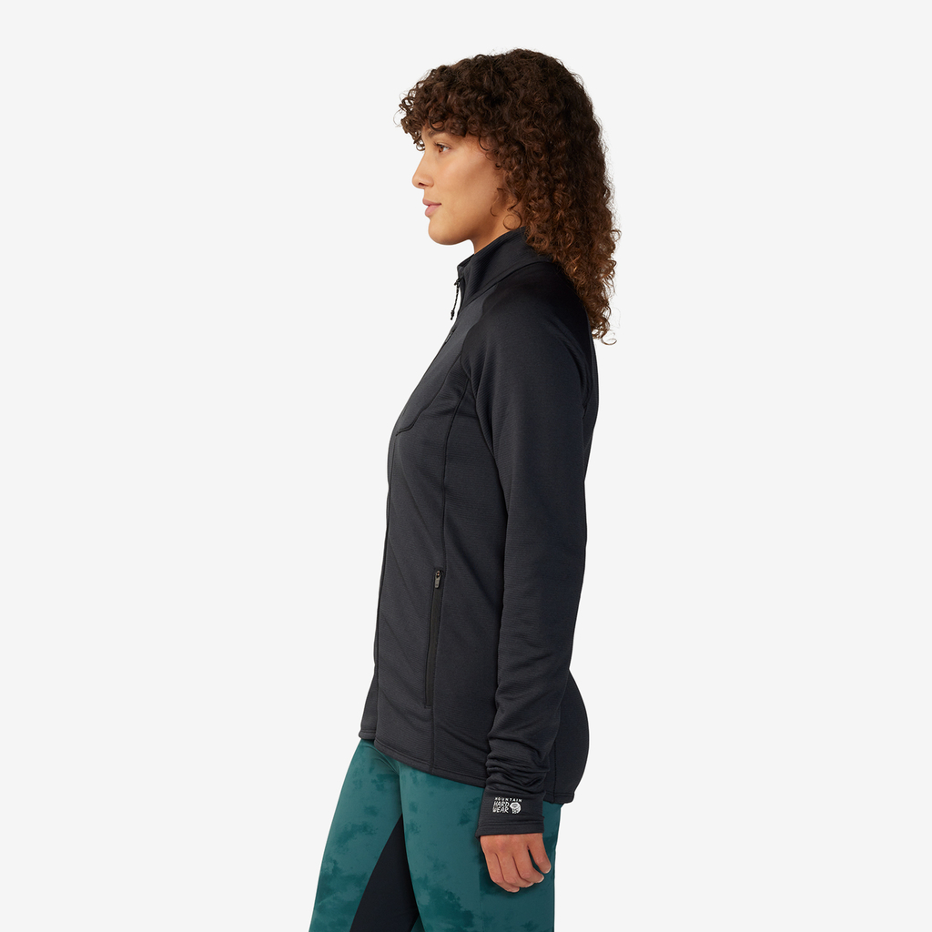 Mountain Hardwear W Glacial Trail™ Full Zip in SCHWARZ