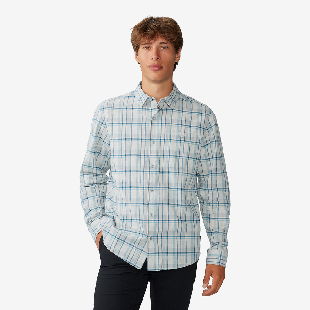 Mountain Hardwear M Big Cottonwood Langarm Shirt für Herren in GRAU