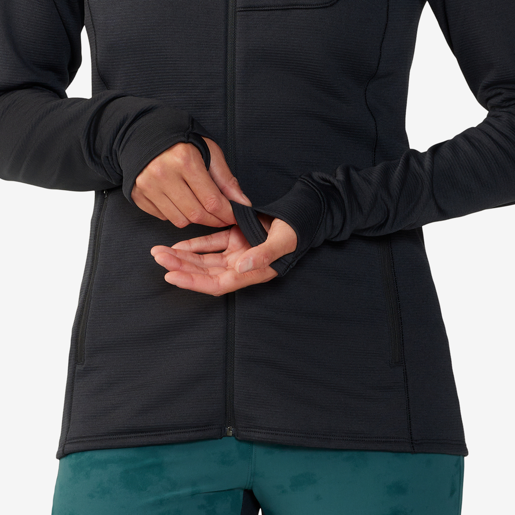 Mountain Hardwear W Glacial Trail™ Full Zip in SCHWARZ