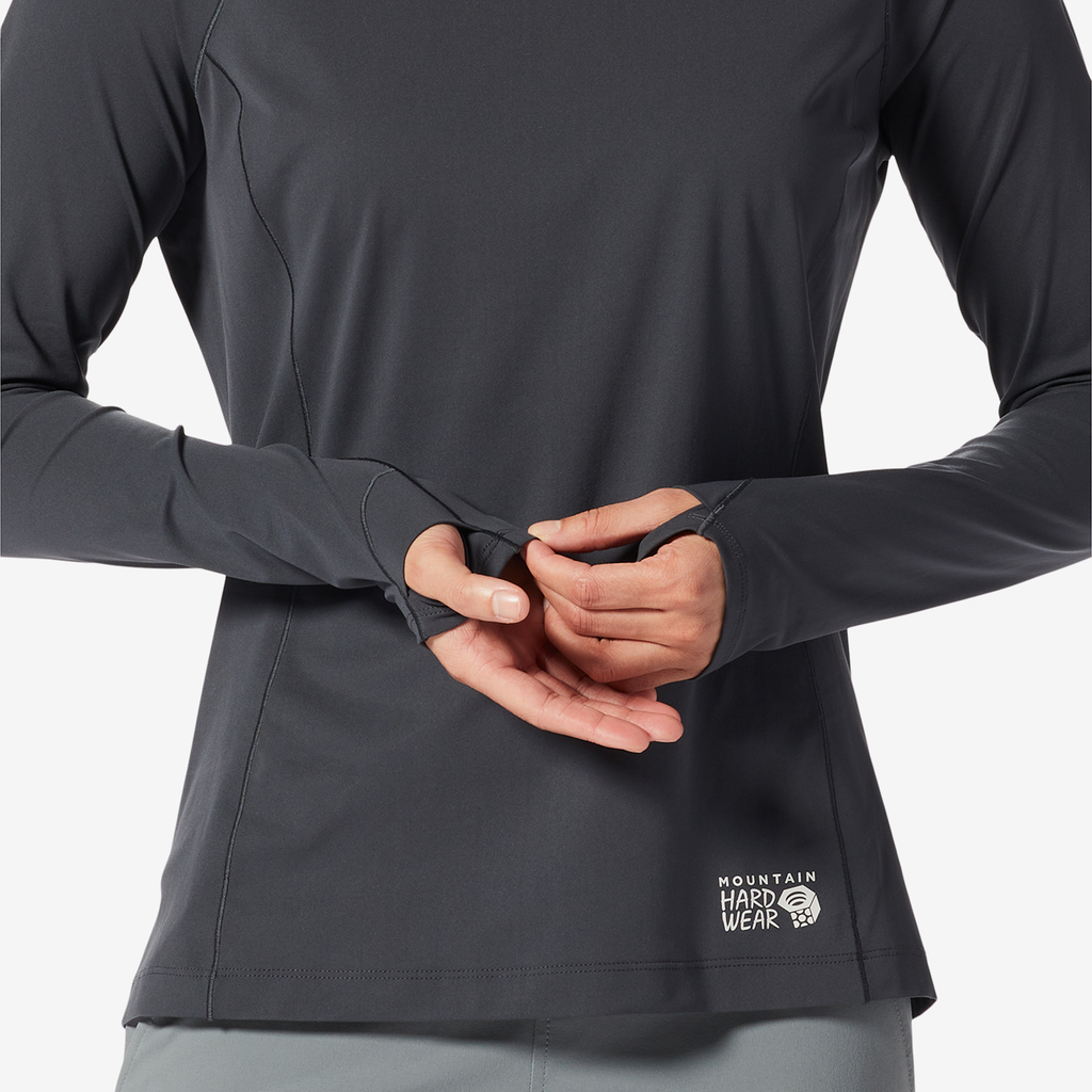 Mountain Hardwear W Mountain Stretch™ Long Sleeve Crew in SCHWARZ