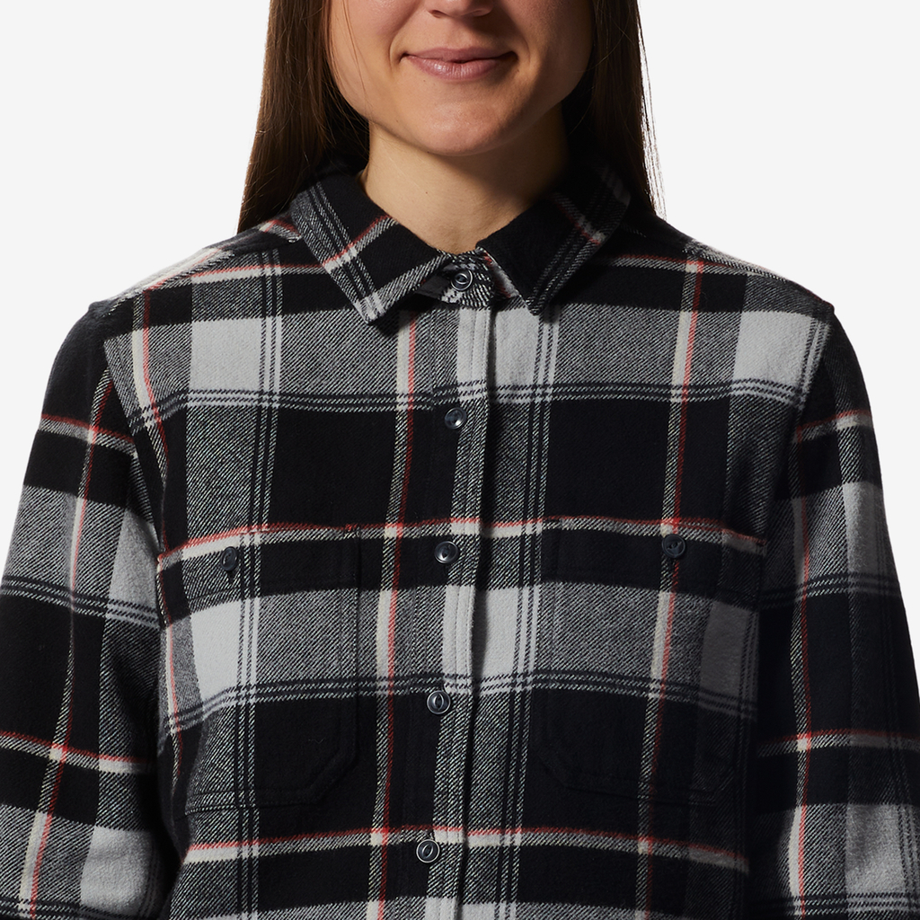 Mountain Hardwear W Plusher Long Sleeve Shirt für Damen in SCHWARZ