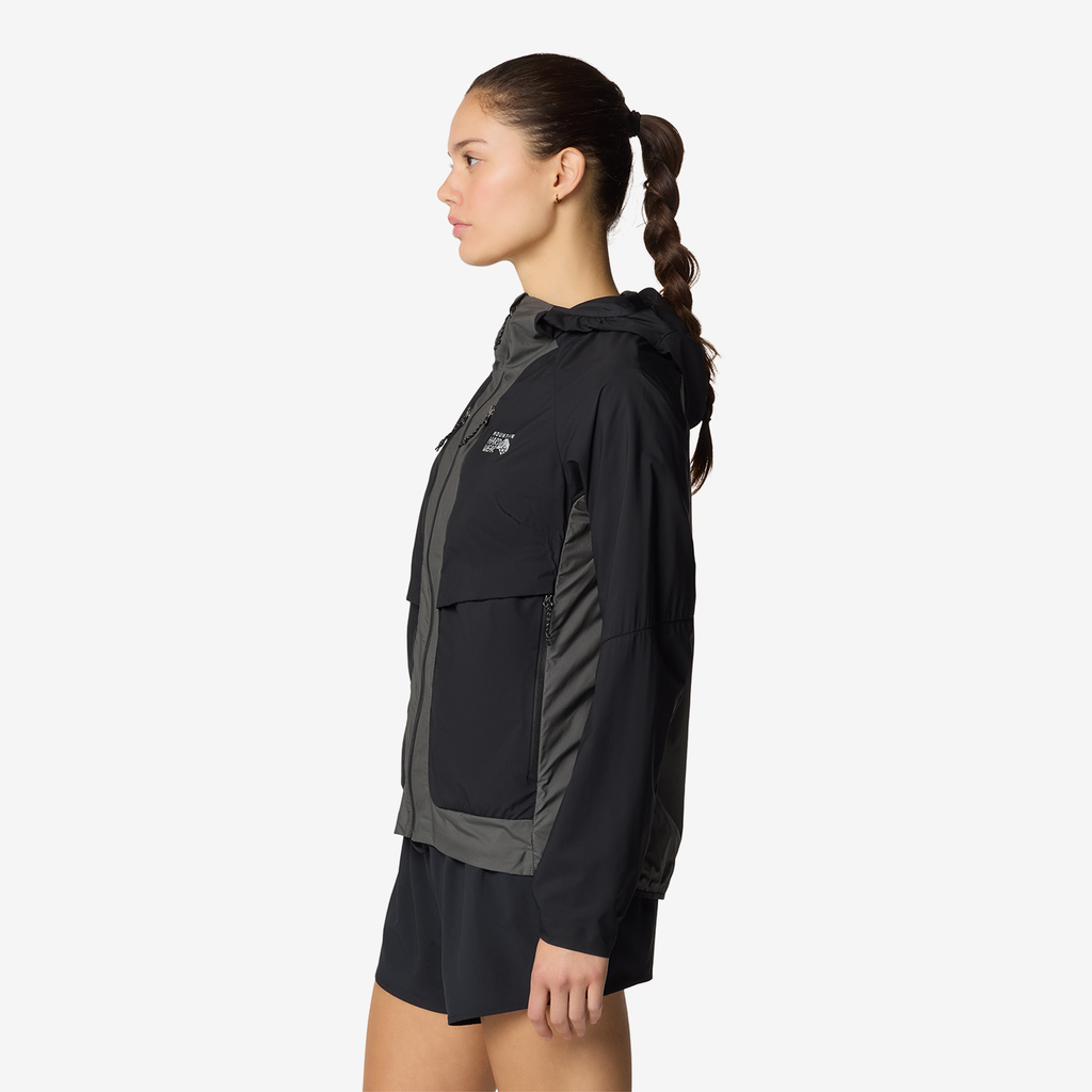 Mountain Hardwear W Kor AirShell™ Hybrid Hooded Jacket in SCHWARZ