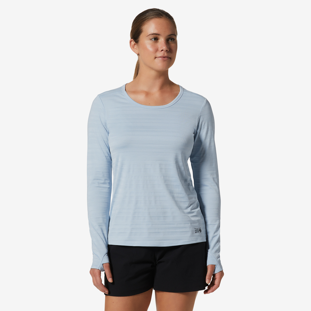 Mountain Hardwear W Mighty Stripe™ Long Sleeve in BLAU