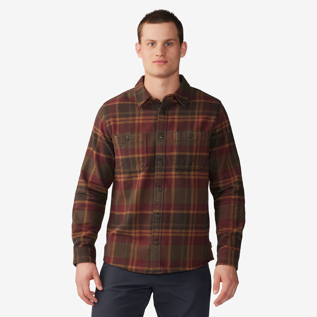 Mountain Hardwear M Plusher™ Long Sleeve Shirt in ROT