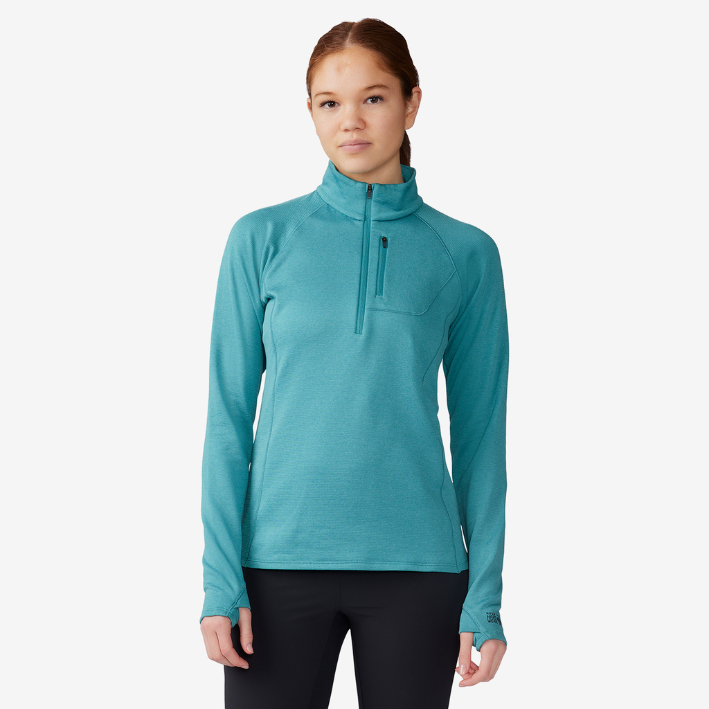 Mountain Hardwear W Glacial Trail 1/4 Zip in BLAU