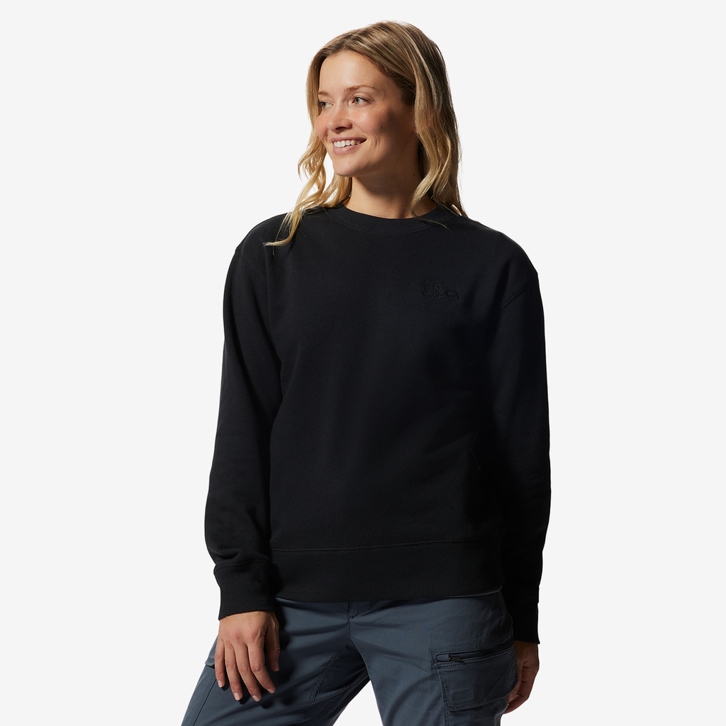 Mountain Hardwear W MHW Logo Pullover Crew in SCHWARZ