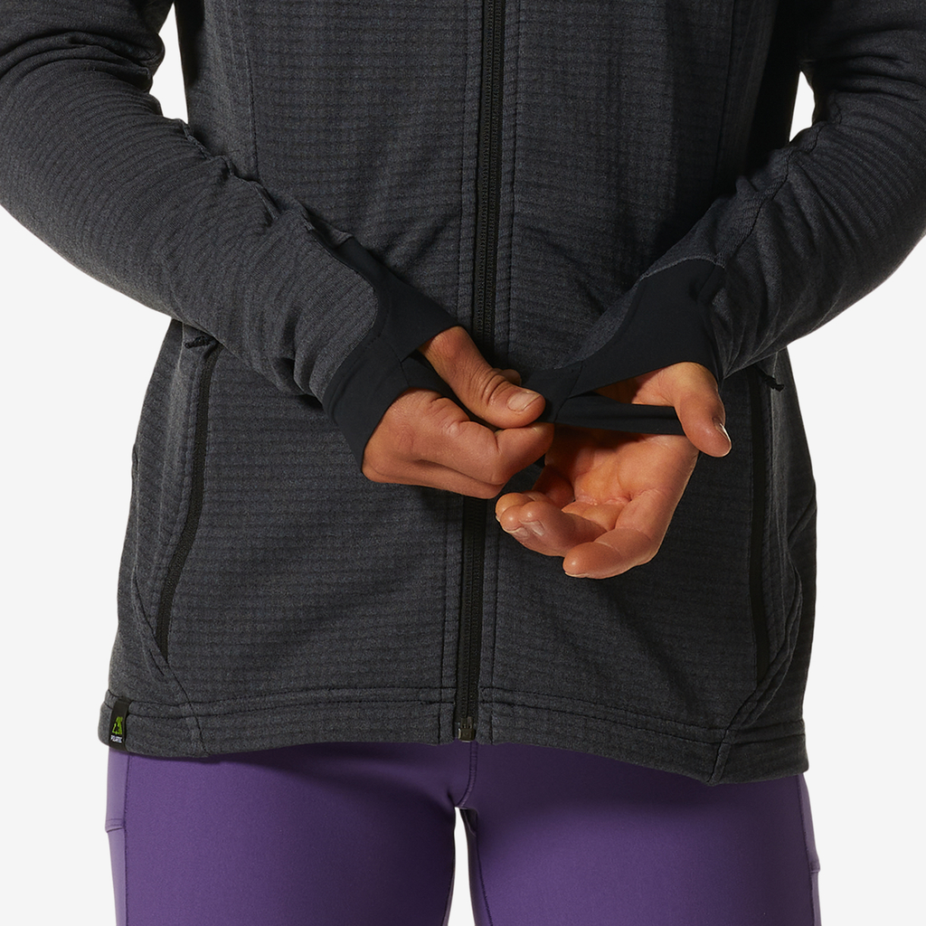 Mountain Hardwear W Polartec® Power Grid™ Full Zip Hoody in BLAU