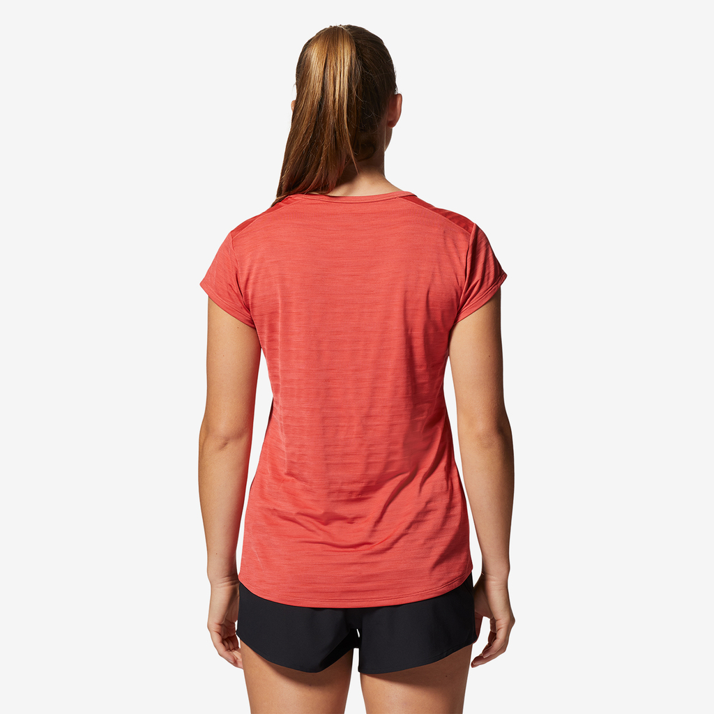 Mountain Hardwear W Mighty Stripe™ Short Sleeve in ROT