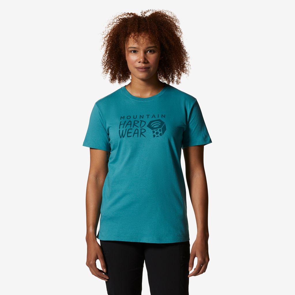 Mountain Hardwear W MHW Logo Short Sleeve für Damen in BLAU