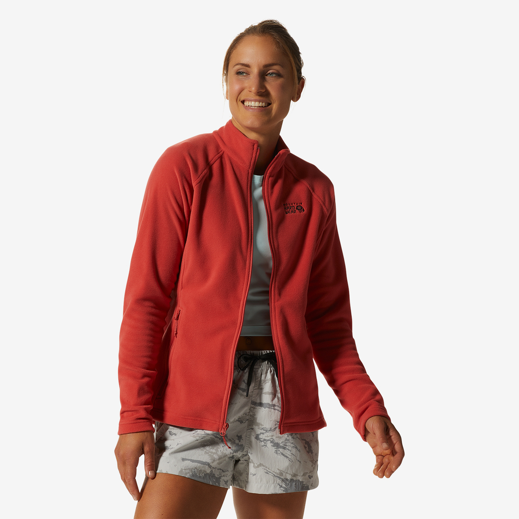 Mountain Hardwear W Polartec Microfleece Full Zip für Damen in ROT