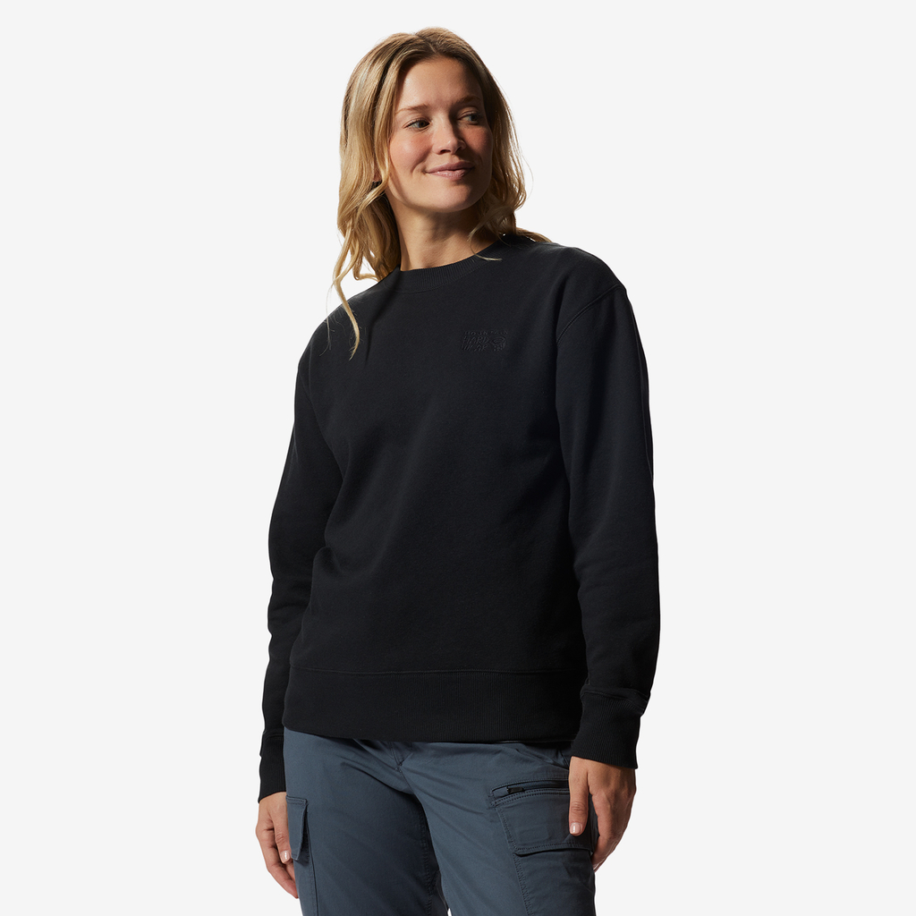 Mountain Hardwear W MHW Logo Pullover Crew in SCHWARZ