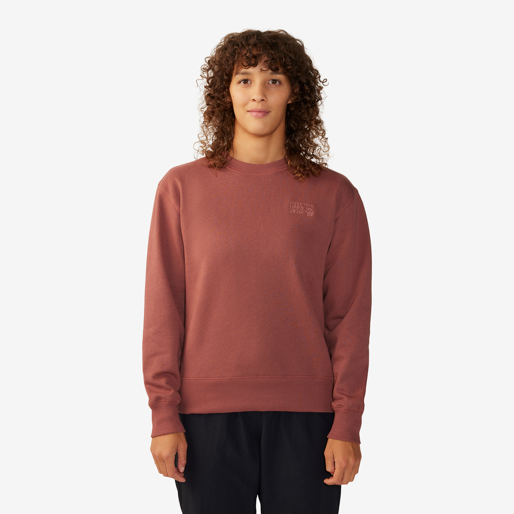 Mountain Hardwear W MHW Logo Pullover Crew in ROT