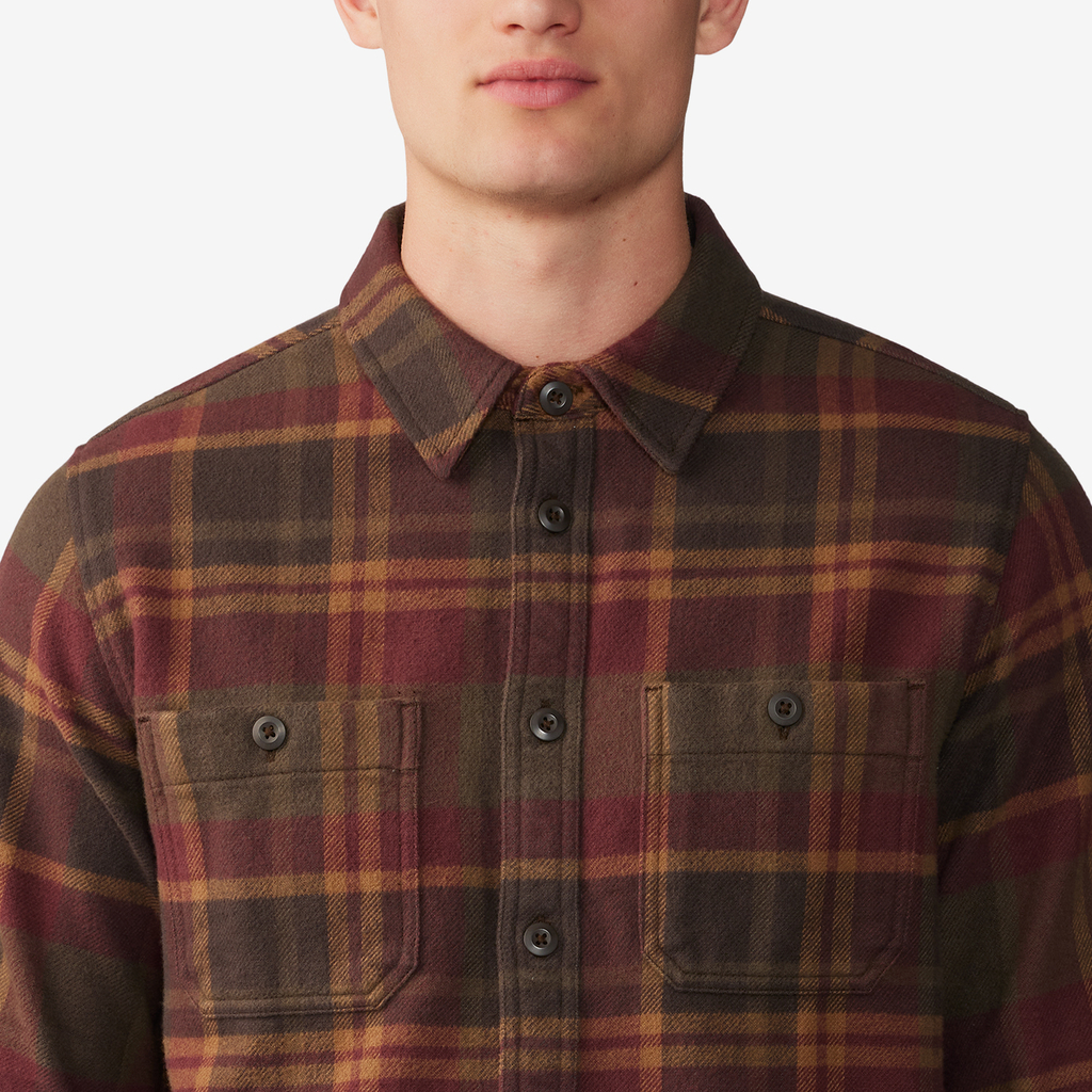 Mountain Hardwear M Plusher™ Long Sleeve Shirt in ROT