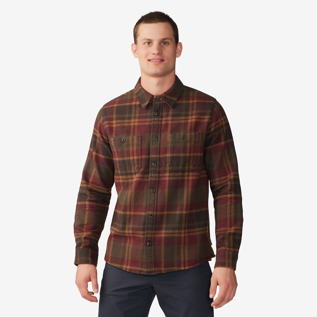 Mountain Hardwear M Plusher™ Long Sleeve Shirt in ROT