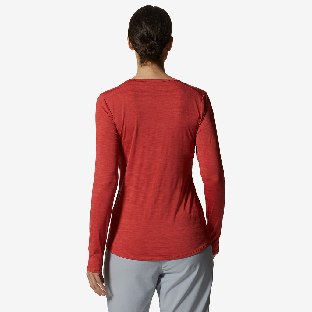 Mountain Hardwear W Mighty Stripe™ Long Sleeve in ROT