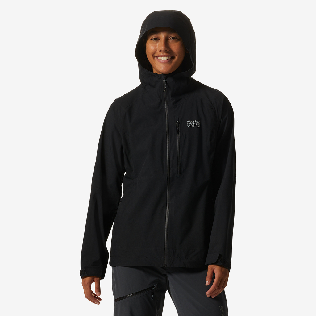 Mountain Hardwear W Stretch Ozonic Regenjacke für Damen in SCHWARZ