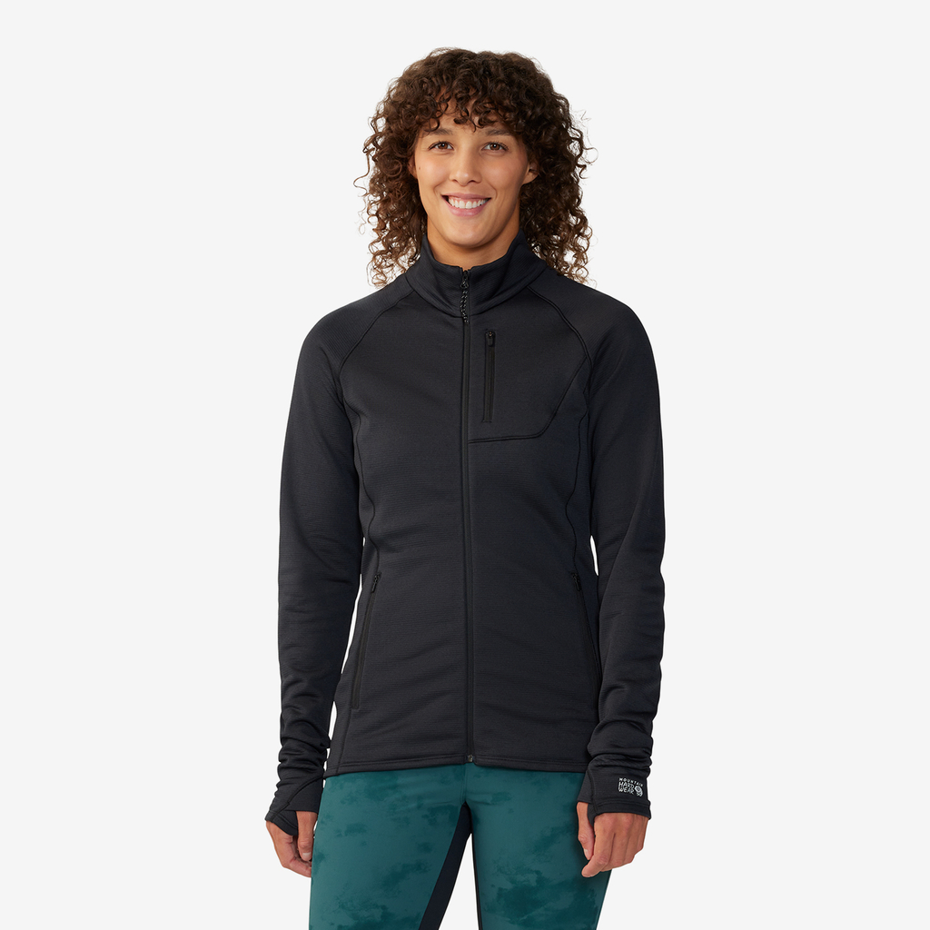 Mountain Hardwear W Glacial Trail™ Full Zip in SCHWARZ