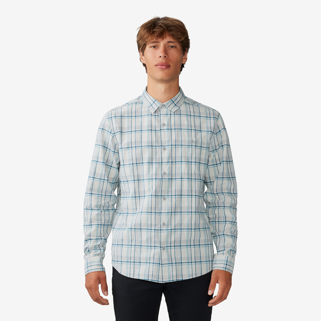 Mountain Hardwear M Big Cottonwood Langarm Shirt für Herren in GRAU